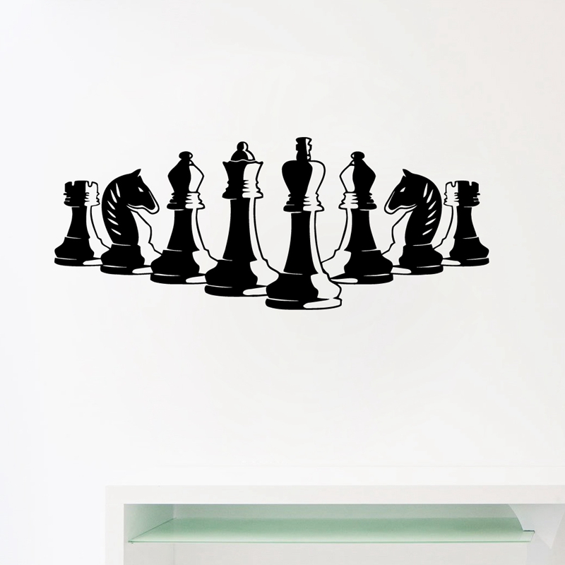 Board Game Quote - Chess Pieces Wall Decal Bedroom Decor